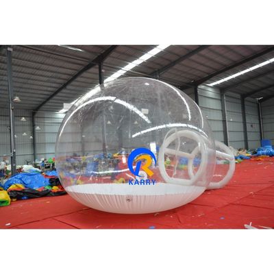 White Inflatable Bubble Tent For Christmas Wedding With Blowing Snow And PVC Material