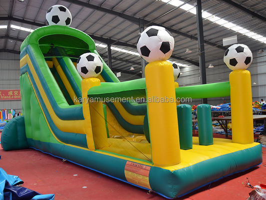 29ft PVC Inflatable Large Slide Combo with Football Theme and CE/EN71/EN14960 Certificate