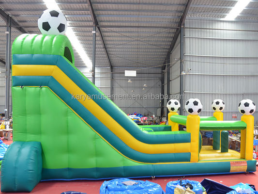 29ft PVC Inflatable Large Slide Combo with Football Theme and CE/EN71/EN14960 Certificate