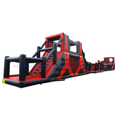 OEM Acceptable 64ft Long Inflatable Obstacle Course Games for Child Amusement Park Theme