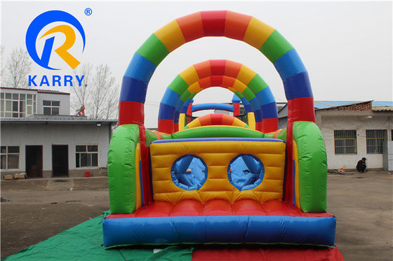 OEM Acceptable 64ft Long Inflatable Obstacle Course Games for Child Amusement Park Theme