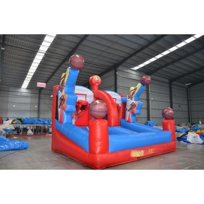 Outdoor Playground Inflatable Party Game Customized Basketball Shooting Trampoline