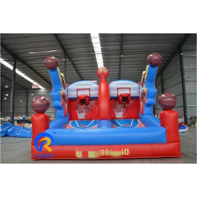 Outdoor Playground Inflatable Party Game Customized Basketball Shooting Trampoline