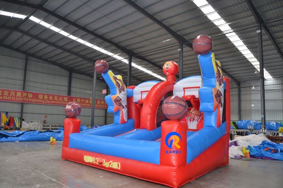 Outdoor Playground Inflatable Party Game Customized Basketball Shooting Trampoline