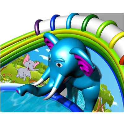 24*18m or Customized Size Lovely Baby Elephant Inflatable Obstacle Game Water Park