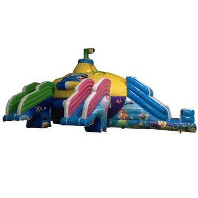 Customized Color Castle Dome Inflatable Water Park Submarine Water Mobile Land Park