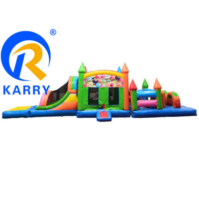 KR-OBS-904-2 Inflatable Obstacle Bouncer Slide Combo for Amusement Park Game