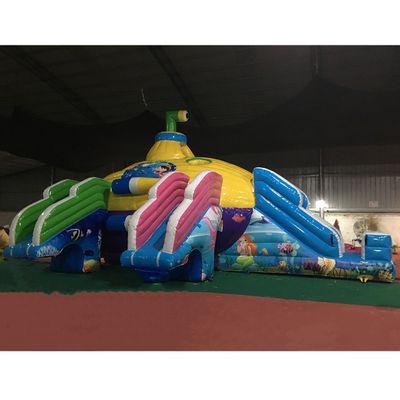 Customized Color Castle Dome Inflatable Water Park Submarine Water Mobile Land Park