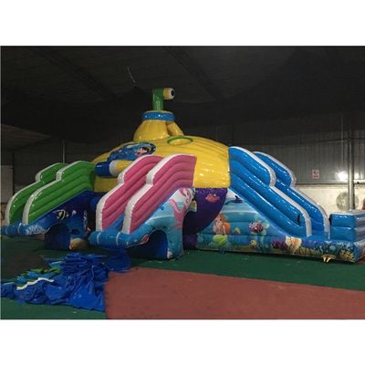 Customized Color Castle Dome Inflatable Water Park Submarine Water Mobile Land Park