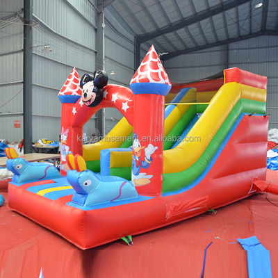 Customer Size 16ft Small Toddler Slide Inflatable Mickey Dry or Wet Slide for Jumpers