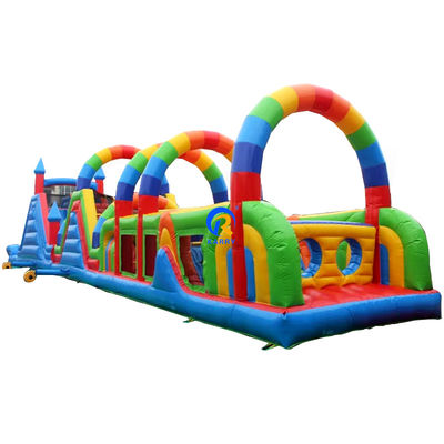 Amusement Park Equipments Interactive Inflatable Obstacle Course for Kids and Adults