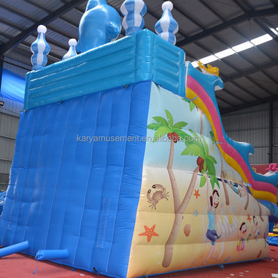 Customizable Ocean Park Inflatable Castle Double Slide Combo with Printing Protection