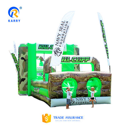 Printed Inflatable Obstacle Course for Rental Ultimate Survivor Challenge