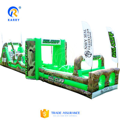 Printed Inflatable Obstacle Course for Rental Ultimate Survivor Challenge