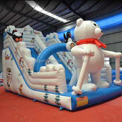 Customized Color Inflatable Water Slide for Fun at Polar Lake Max Capacity 100-500kg