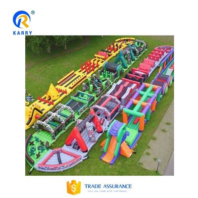 Acceptable OEM Inflatable Ocean Run Theme Obstacle Course for Unisex Challenge Games