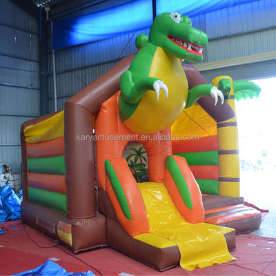 OEM Number 100-500kg Capacity Dinosaur Inflatable Castle with Slide Combo