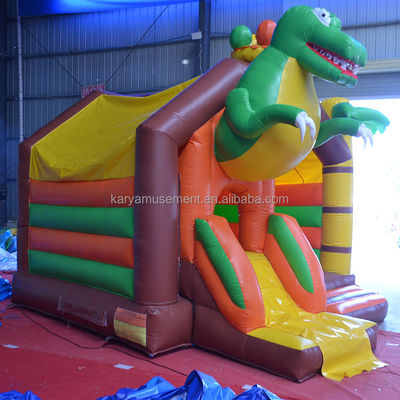 OEM Number 100-500kg Capacity Dinosaur Inflatable Castle with Slide Combo