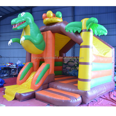 OEM Number 100-500kg Capacity Dinosaur Inflatable Castle with Slide Combo