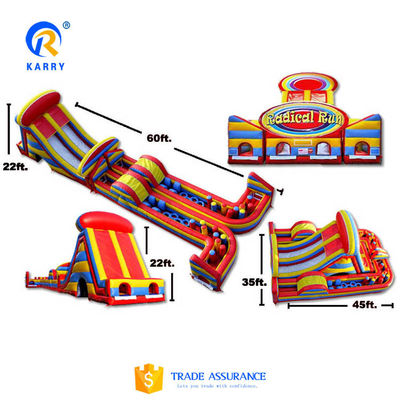 Outdoor Playground Inflatable Obstacle Course Race for Kids and Adults Customized