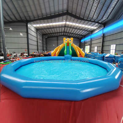 Customized Color PVC Elephant Theme Inflatable Water Park Combo Slide for Playground