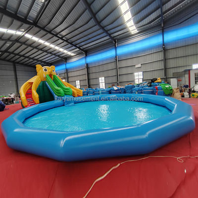 Customized Color PVC Elephant Theme Inflatable Water Park Combo Slide for Playground
