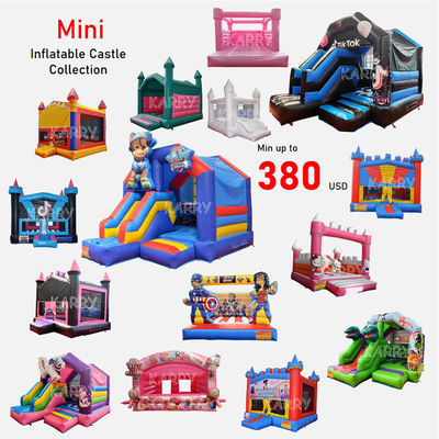 Big Mini Collection Inflatable Bouncy Houses with Slide Repair Kits Included