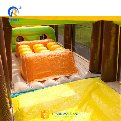 Long Massive Games Inflatable Obstacle Course for Adults and Kids in Jungle