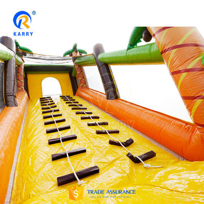 Long Massive Games Inflatable Obstacle Course for Adults and Kids in Jungle