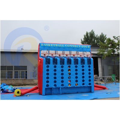 Basketball Inflatable Shoot Game Basketball Connect 4 In A Row Inflatable With Blower