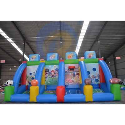 Customized Large 4 in 1 Inflatable Carnival Sports Challenge Game for Rental Business