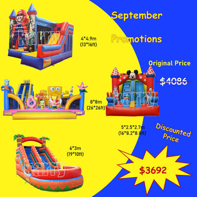 September Inflatable Castles Package Jumping Castle with Customized Color and Blower