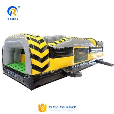 30' Inflatable Obstacle Course for Adults and Kids Customized Run Jump Challenge