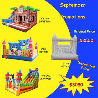 September Inflatable Castles Package Jumping Castle with Customized Color and Blower