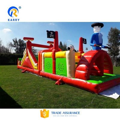 Customized Color Outdoor Amusement Park Inflatable Obstacle Course for Kids and Adults