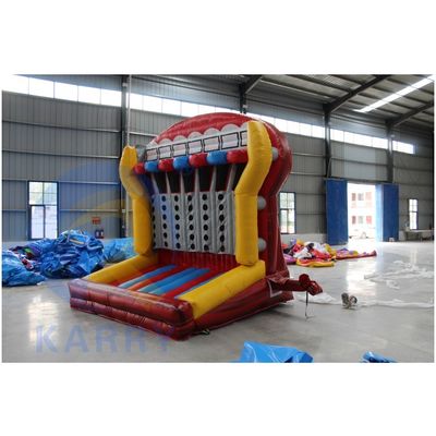 Customized Orange Inflatable Sports Game for Family Carnival Shoot and Score Fun