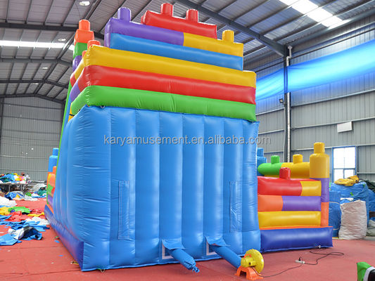 Colorful Kids Slide Inflatable Building Blocks Combination Bounce Slide for Adults