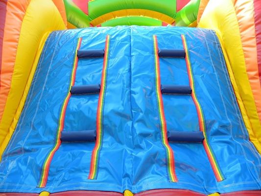 KR-OBS-904-2 Outdoor Playground Inflatable Assault Course Challenge with Exciting Rainbow