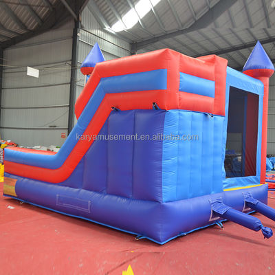 0.55mm PVC Vinyl Tarpaulin Inflatable Mario Bounce House Combo Castle Slide with Blower