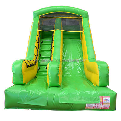 Indoor Park Essential Small Size Inflatable Bounce Slide with Design and Green Color