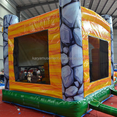 Features PORTABLE Inflatable Jungle Dino Bouncer House with Slide and Unisex Design