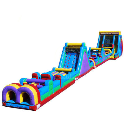 PVC Inflatable Obstacle Bouncing Course with Slide KR-OBS-904-2