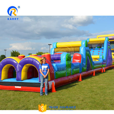 PVC Inflatable Obstacle Bouncing Course with Slide KR-OBS-904-2