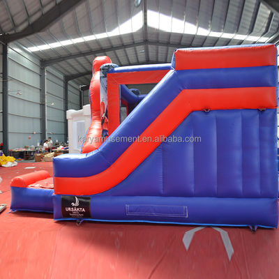 Indoor and Outdoor Entertainment Spiderman Theme Inflatable Bouncy Castle with Slide