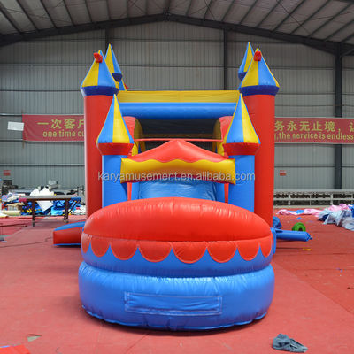 14 Years up Commercial Macaron-themed Inflatable Bounce House with Slide Pool and Blower