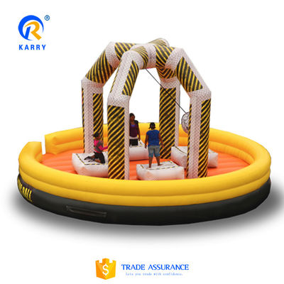 Design Outdoor Inflatable Wrecking Ball Game Interactive Sports Game With Certificate