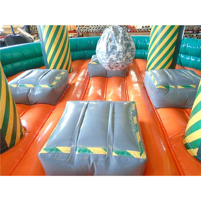 Design Outdoor Inflatable Wrecking Ball Game Interactive Sports Game With Certificate