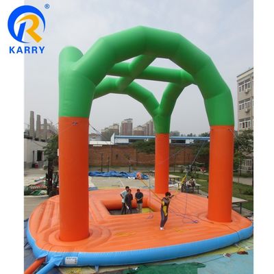 Custom Logo Printed Outdoor Inflatable Bungee Trampoline Jumper for Kids and Adults