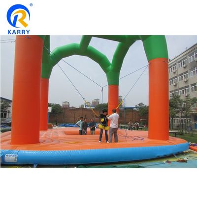 Custom Logo Printed Outdoor Inflatable Bungee Trampoline Jumper for Kids and Adults