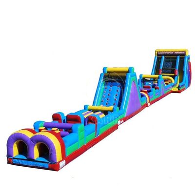 PVC Inflatable Obstacle Course Combo Bounce House with Climbing Wall